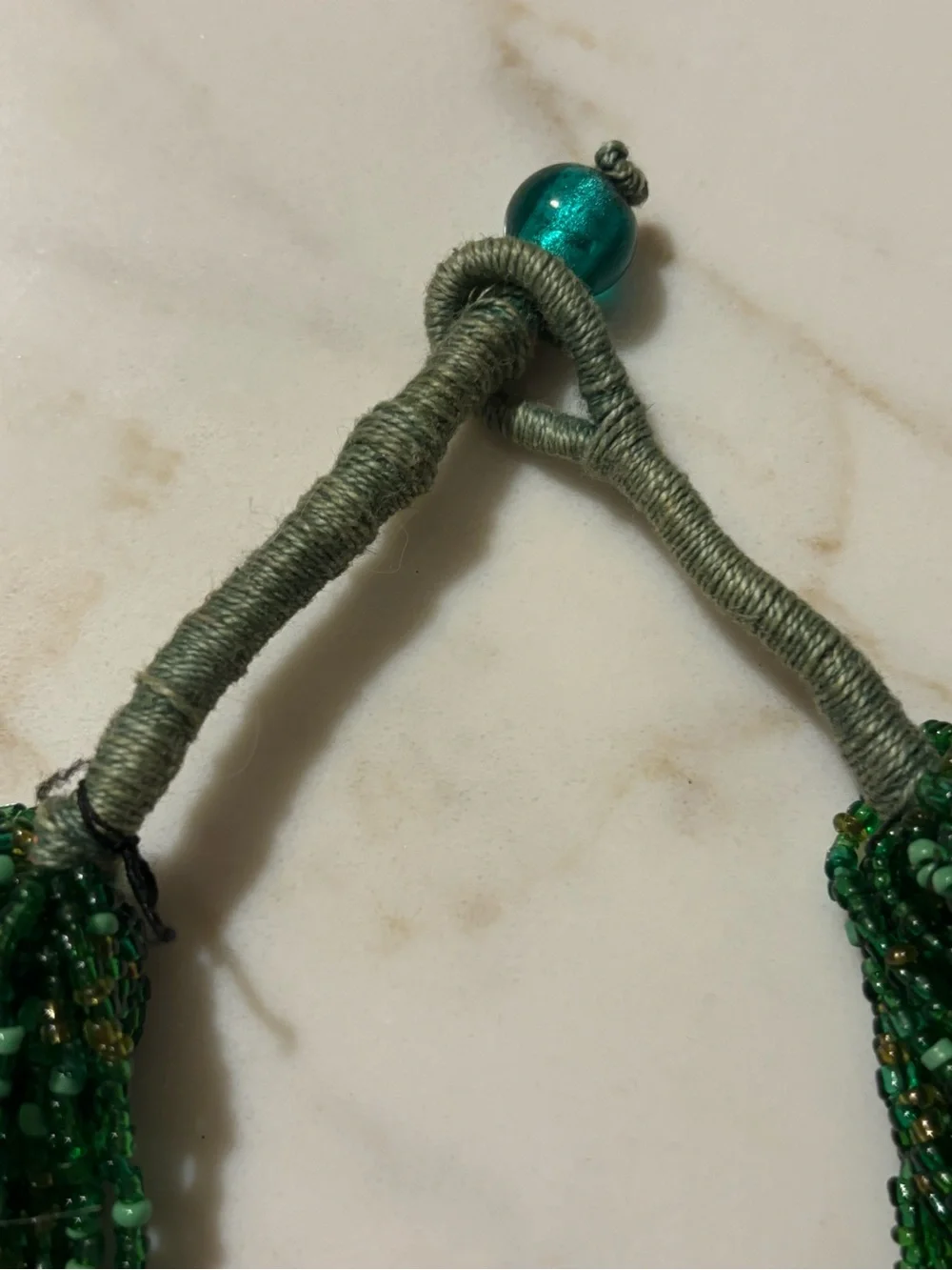 Twisted Green Beaded Multi-Strand Necklace - Women Jewelry